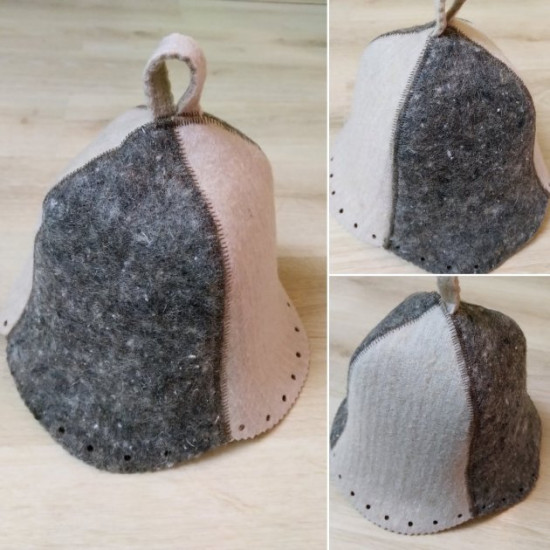 Lider hat for baths and saunas Bath hat Natural felt