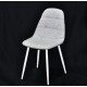 Dining chair Onder Mebli ALEX VISCOSE GRAY K-7 METAL - WT