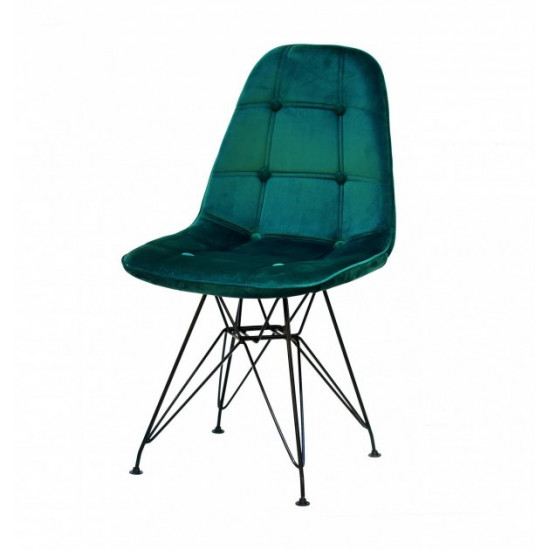 Dining chair Onder Mebli ALEX VELVET GREEN B-5 BK-ML