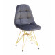 Dining chair Onder Mebli ALEX VELVET GRAY B-3 GD-ML