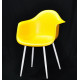 Dining chair Onder Mebli LEON YELLOW 12 METAL - WT