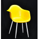 Dining chair Onder Mebli LEON YELLOW 12 METAL - WT