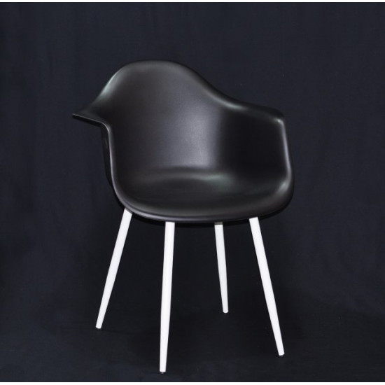 Dining chair Onder Mebli LEON BLACK 04 METAL - WT