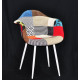 Dining chair Onder Mebli LEON SOFT WOOL PATCHWORK No. 1 METAL - WT