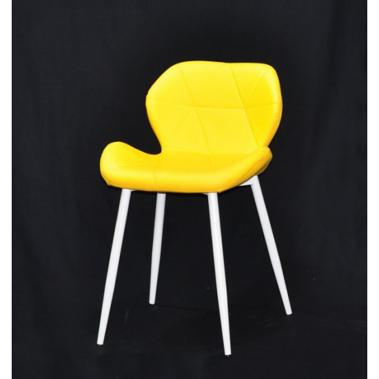 Dining chair Onder Mebli INVAR EK YELLOW 12 METAL - WT