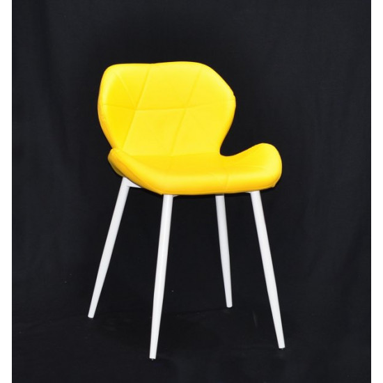 Dining chair Onder Mebli INVAR EK YELLOW 12 METAL - WT