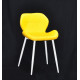 Dining chair Onder Mebli INVAR EK YELLOW 12 METAL - WT