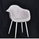 Dining chair Onder Mebli LEON SOFT WOOL GRAY W-16 METAL - WT