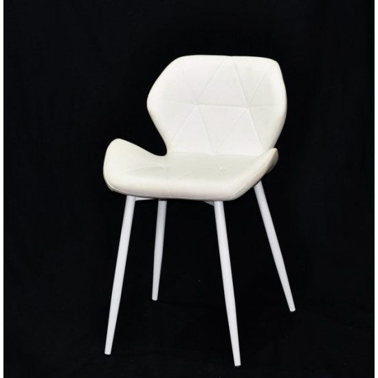 Dining chair Onder Mebli INVAR EK WHITE METAL - WT