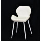 Dining chair Onder Mebli INVAR EK WHITE METAL - WT