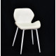 Dining chair Onder Mebli INVAR EK WHITE METAL - WT