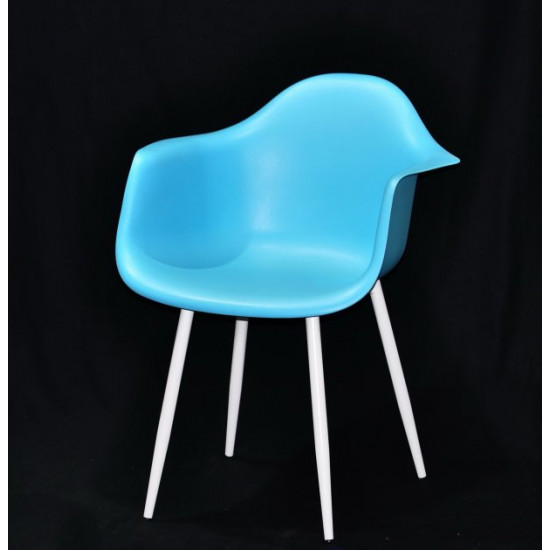 Dining chair Onder Mebli LEON BLUE 52 METAL - WT