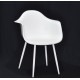 Dining chair Onder Mebli LEON WHITE 07 METAL - WT