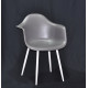 Dining chair Onder Mebli LEON GRAY 21 METAL - WT