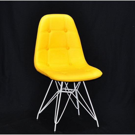 Dining chair Onder Metal ALEX EK yellow 12 WT - ML