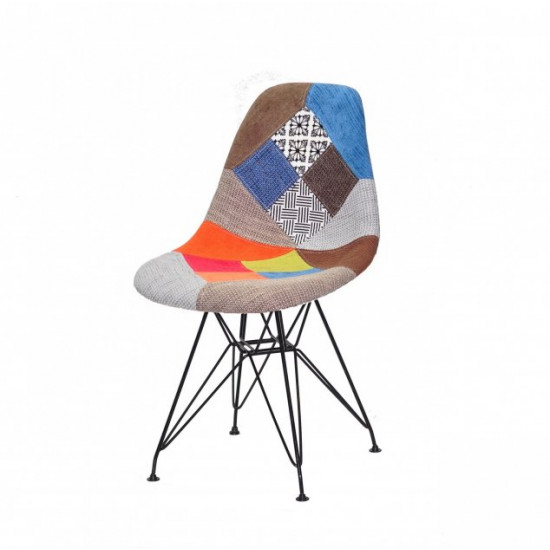 Dining chair Onder Metal PASCAL PATCHWORK No. 1 BK - ML