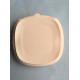 Children's sectional silicone plate with suction cup, pale pink