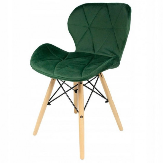 Стілець JUMI Scandinavian Design (велюр) Green