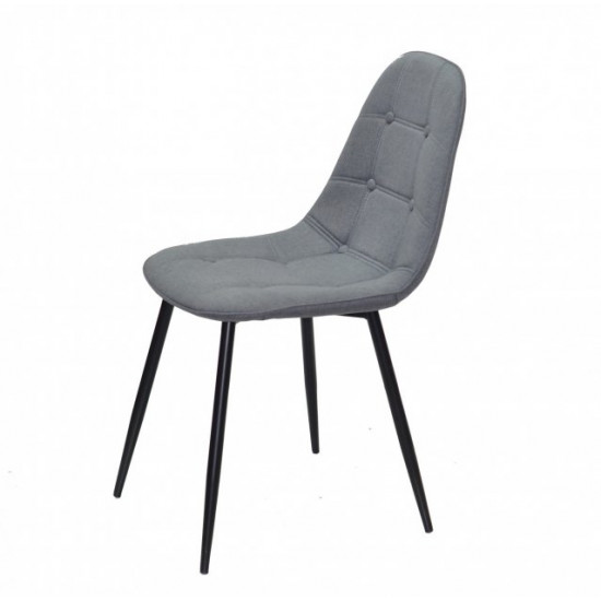 Dining chair Onder Metal ALEX VISCOSE GRAY K-11 METAL - BK