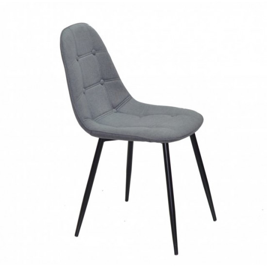 Dining chair Onder Metal ALEX VISCOSE GRAY K-11 METAL - BK