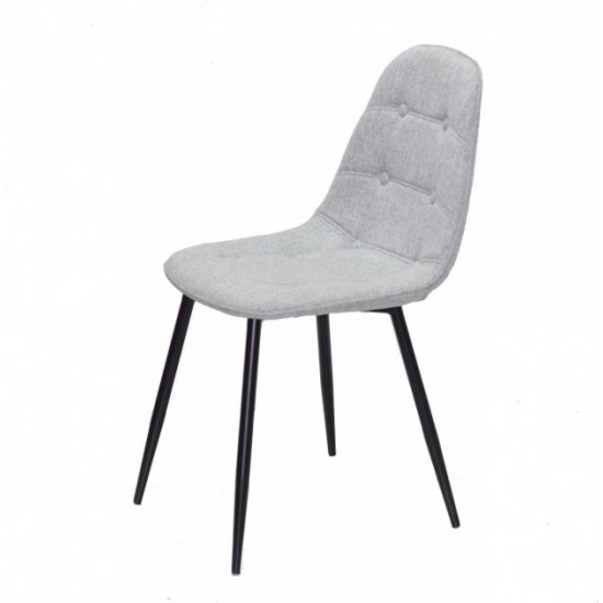 Dining chair Onder Metal ALEX VISCOSE GRAY K-7 METAL - BK