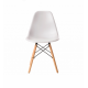 Chair for kitchen, cafe, bar Smile 460x500x810 mm natural wood/white polypropylene Mix Furniture