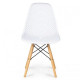 Chair for kitchen, cafe, bar Honeycomb 450x500x820 mm natural wood/polypropylene white Mix Furniture