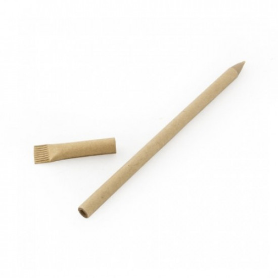 Eco pen with recycled paper with plastic tip ECO, beige, 110101BX2