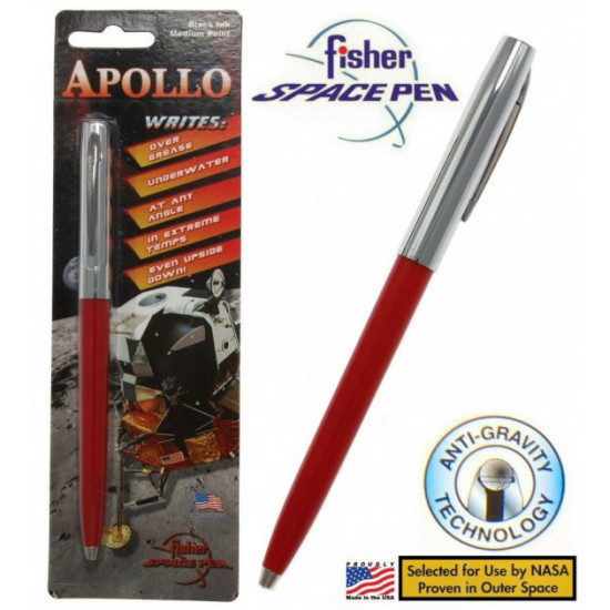 Automatic ball handle Fisher Space Pen Cap-O-Matic red/chrome