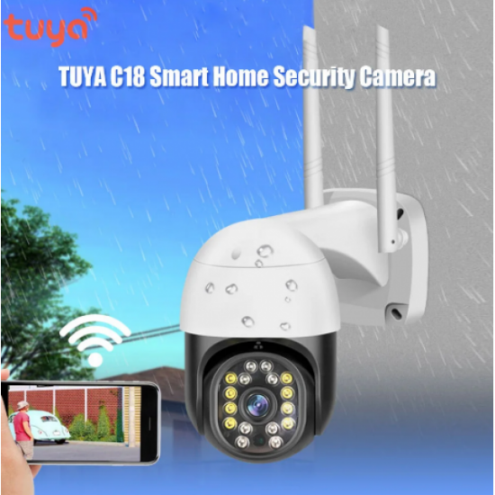  IP WiFi камера C18 3MPX TUYA APP с удаленным доступом уличная (S004508)