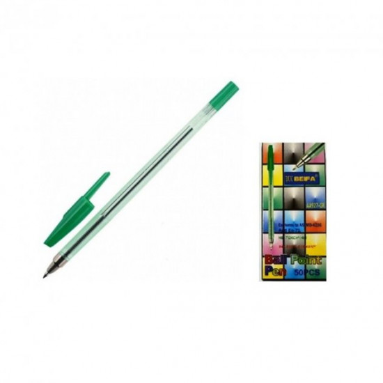 Ballpoint pen AA927 transparent Beifa green /50/