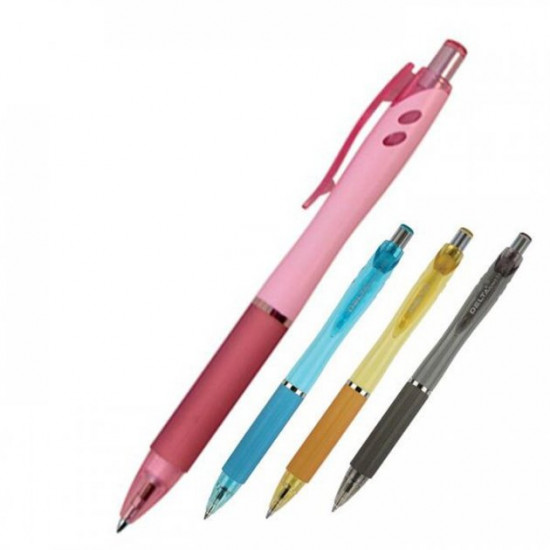 Automatic ballpoint pen with flu DB2025-02, color body, blue