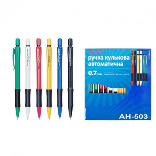 Automatic ballpoint pen with flu 503 color body, blue Aihao/24 /