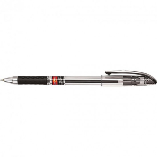 Ballpoint pen with flu Maxflow UX-117-01, transparent black