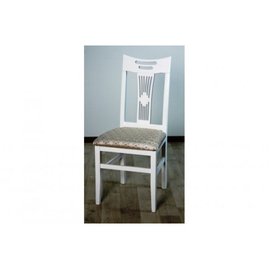 Wooden chair with a hard back and soft seat Mix Furniture Juliana white/capadocia