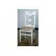 Wooden chair with a hard back and soft seat Mix Furniture Juliana white/capadocia