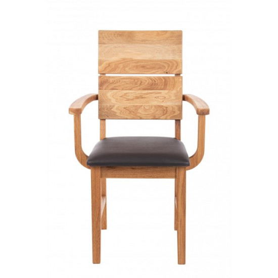 Chair with armrests TOKABO Furniture ARNOLD oak darkened oil 52x95x58 cm Oak (27300006/06)