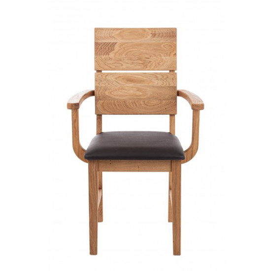 Chair with armrests TOKABO Furniture ARNOLD oak darkened oil 52x95x58 cm Oak (27300006/08)