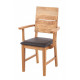 Chair with armrests TOKABO Furniture ARNOLD oak darkened oil 52x95x58 cm Oak (27300006/06)