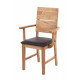 Chair with armrests TOKABO Furniture ARNOLD oak darkened oil 52x95x58 cm Oak (27300006/08)