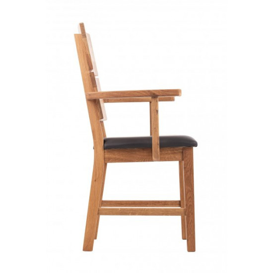 Chair with armrests TOKABO Furniture ARNOLD oak darkened oil 52x95x58 cm Oak (27300006/06)