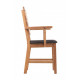 Chair with armrests TOKABO Furniture ARNOLD oak darkened oil 52x95x58 cm Oak (27300006/06)