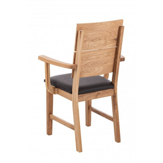 Chair with armrests TOKABO Furniture ARNOLD oak darkened oil 52x95x58 cm Oak (27300006/08)