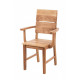 Chair with armrests TOKABO Furniture ARNOLD oak darkened oil 52x95x58 cm Oak (27300006/07)