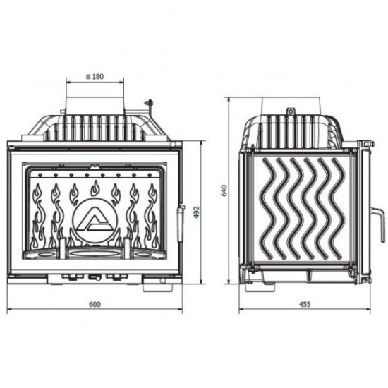  Камінна топка KAWMET W17 (12.3 kW) EKO