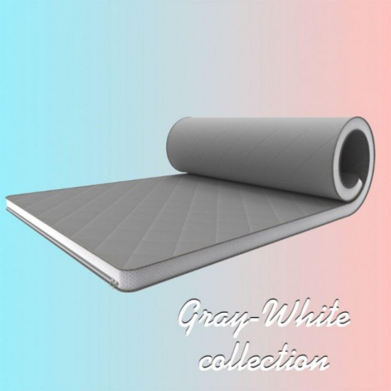 Mattress topper “Fog” Gray-White collection 65x180