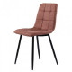 Chair for kitchen, cafe, bar, restaurant Norman black metal/terracotta fabric Concepto