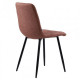 Chair for kitchen, cafe, bar, restaurant Norman black metal/terracotta fabric Concepto