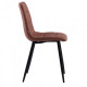 Chair for kitchen, cafe, bar, restaurant Norman black metal/terracotta fabric Concepto