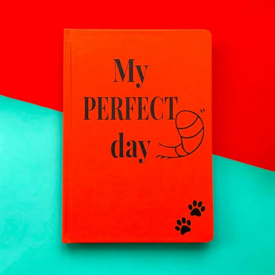 Diary Tail and Mustache Diary My perfect day LifeFLUX A5 Red Russian language